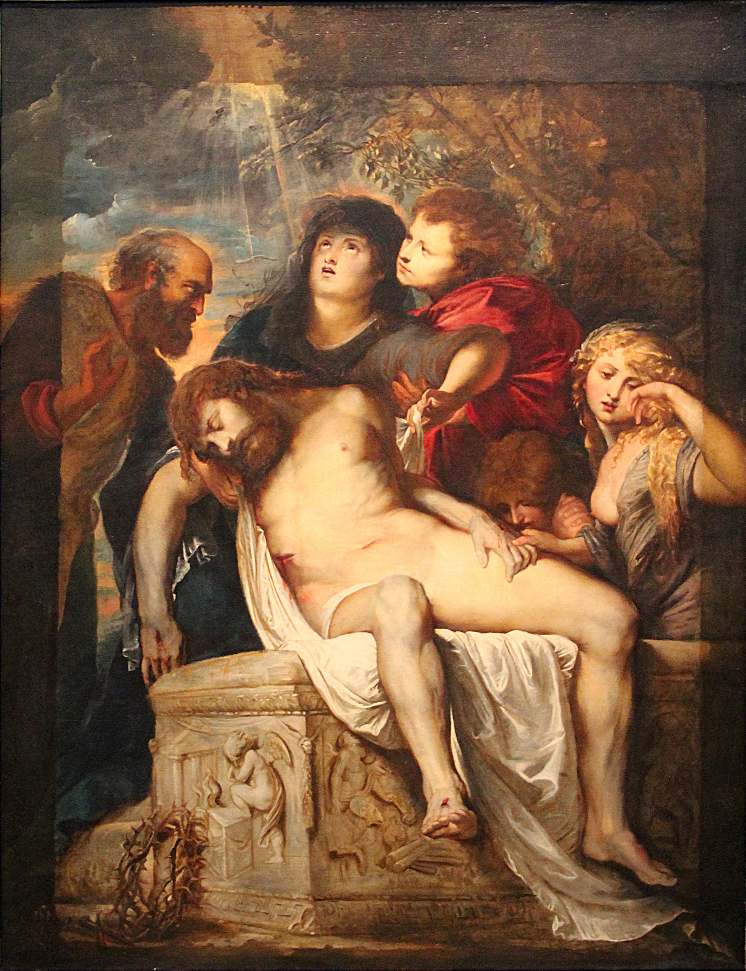 The lamentation over the dead Christ